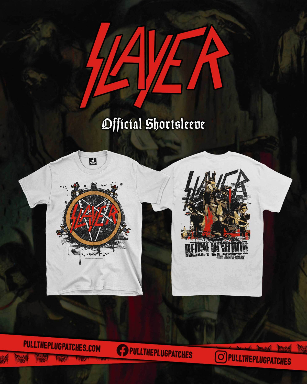 Slayer - Reign In Blood Pentagram - Shortsleeve Shirt (Limited Edition)