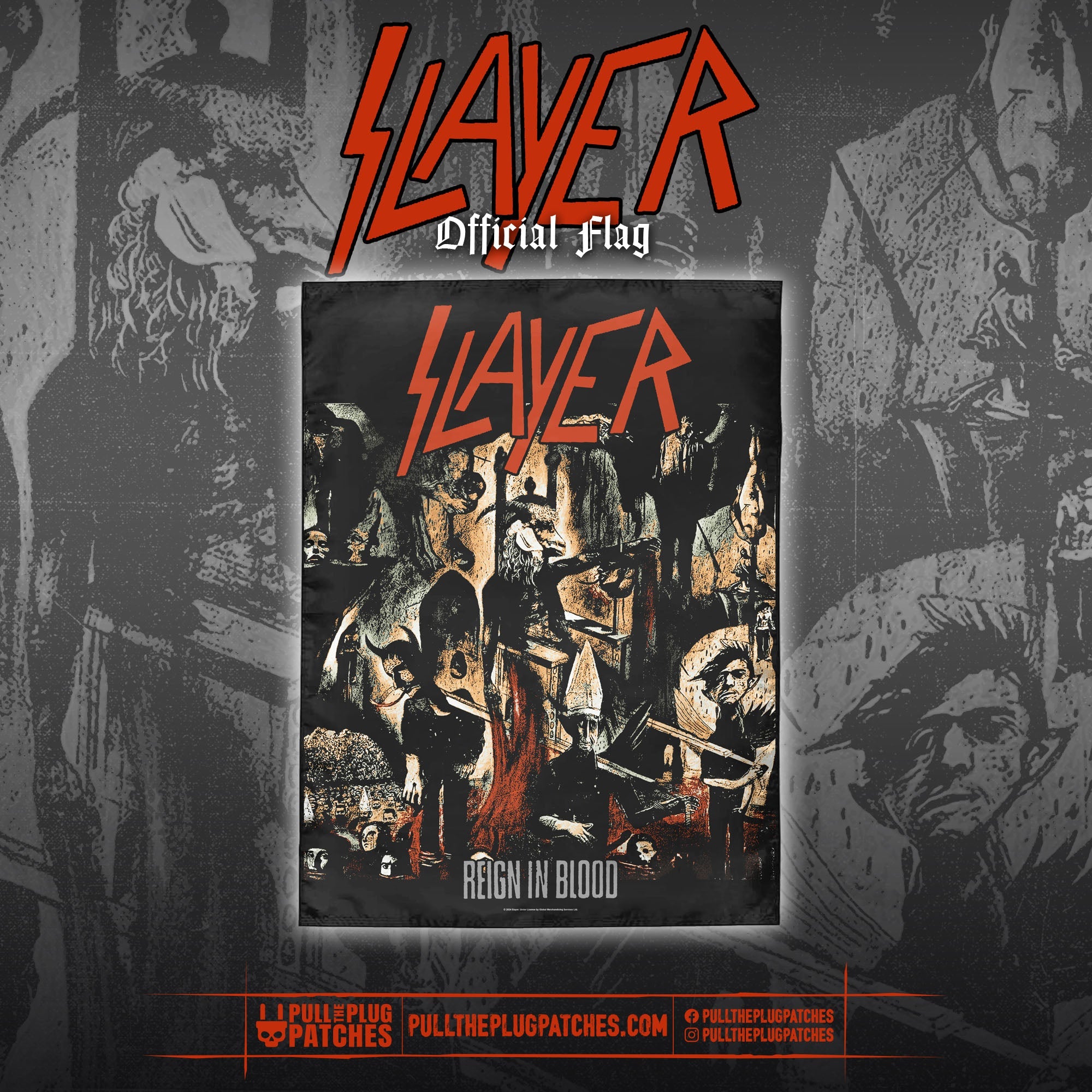 Slayer - Reign in Blood - Flag – Pull The Plug