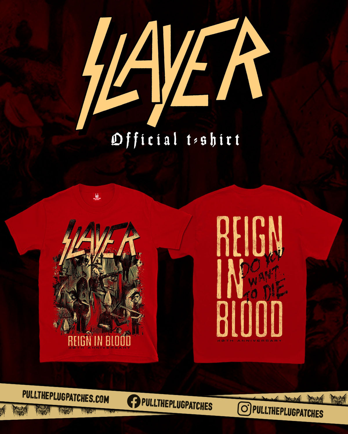 Slayer - Reign In Blood Red - Shortsleeve Shirt (Limited Edition)