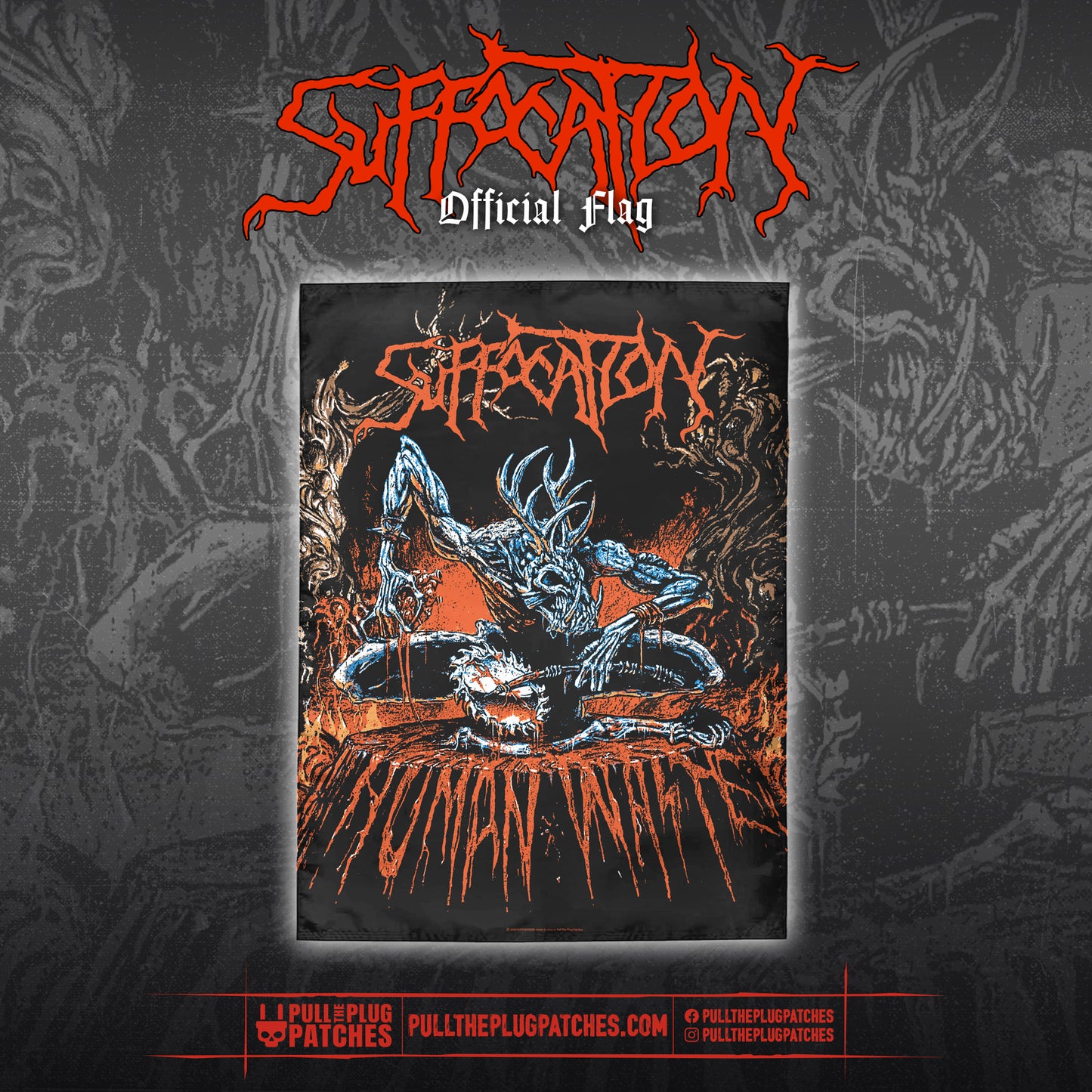 Suffocation - Human Waste - Flag