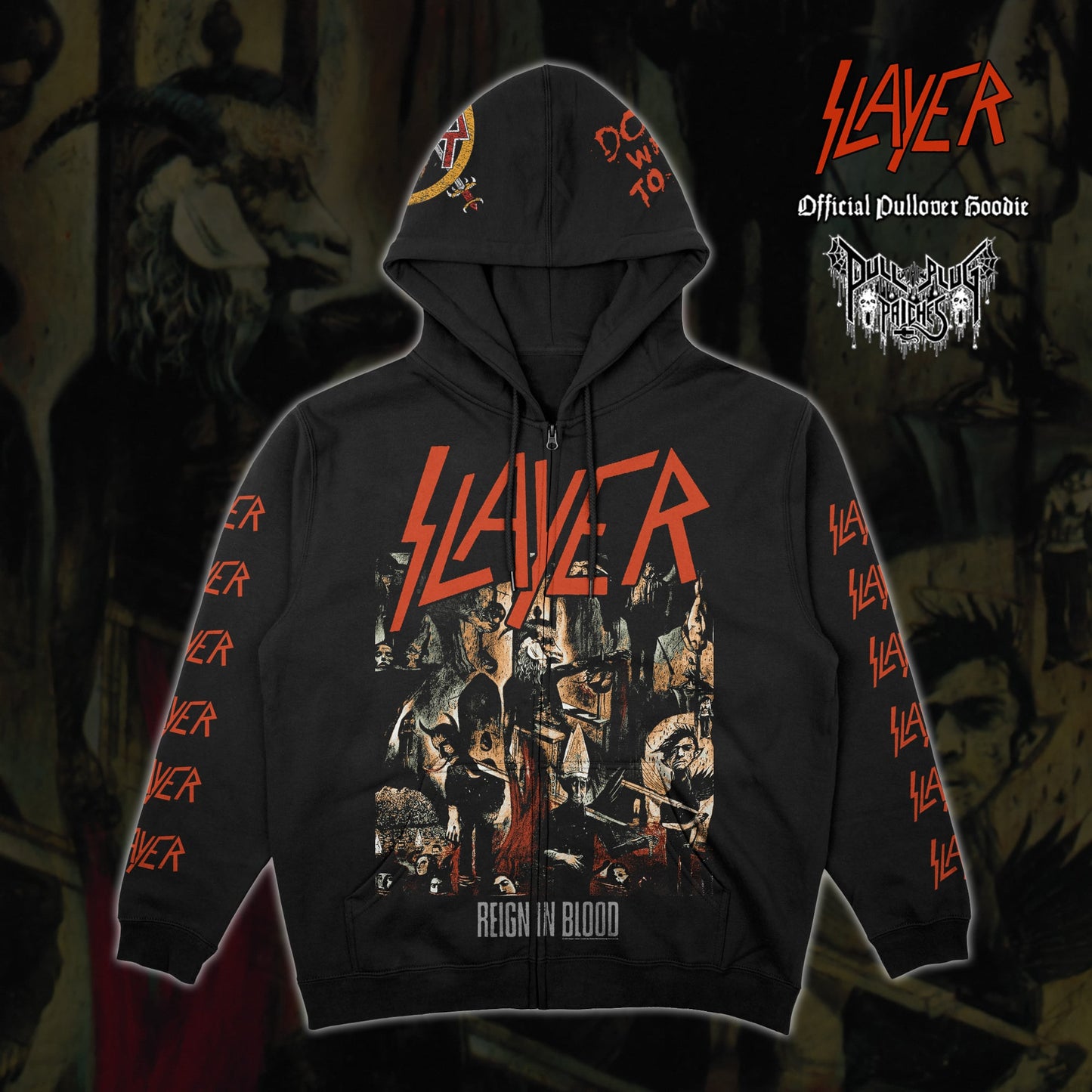 Slayer - Reign In Blood - Deluxe Zipper Hoodie