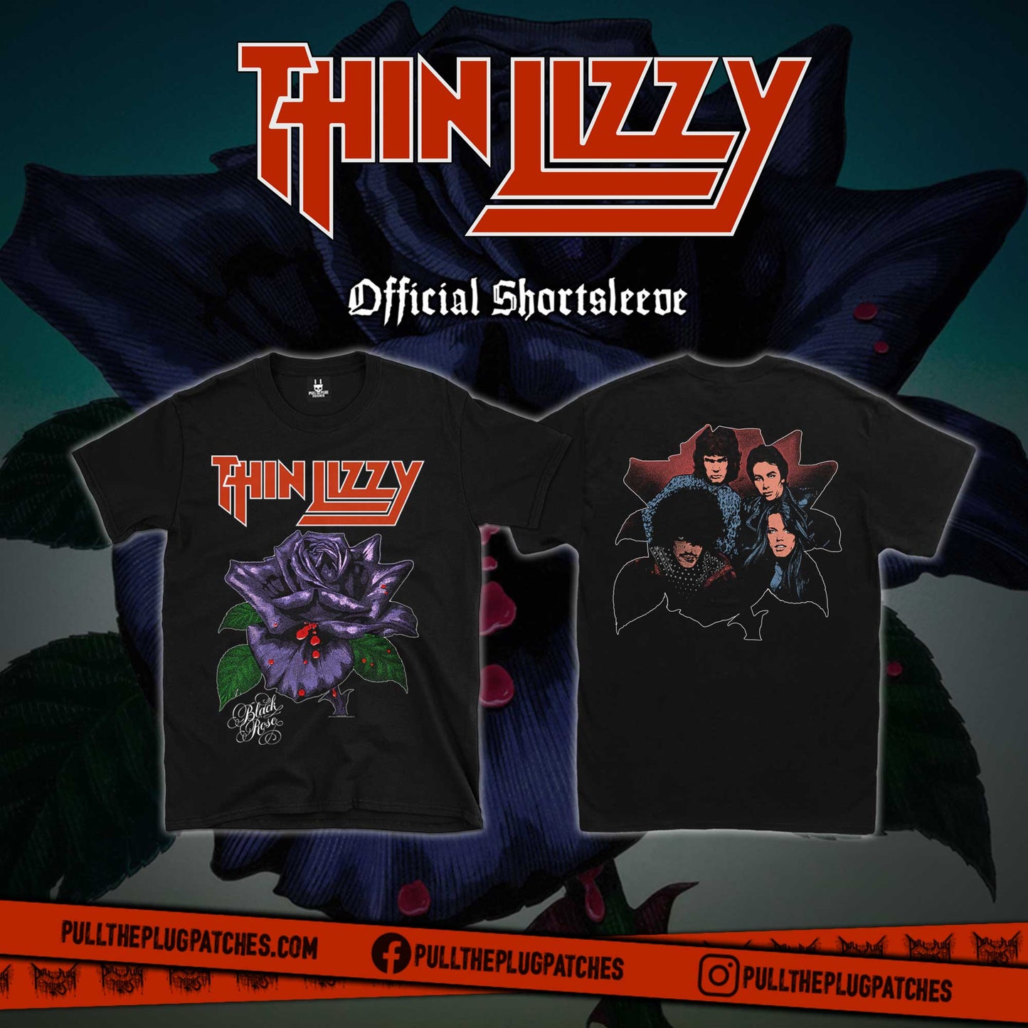 Thin Lizzy - Black Rose - Shortsleeve Shirt