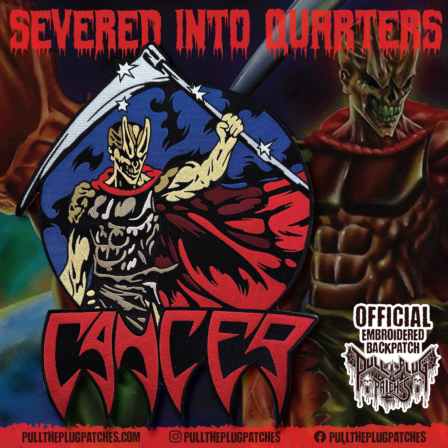 Cancer - Death Shall Rise - Embroidered Backpatch