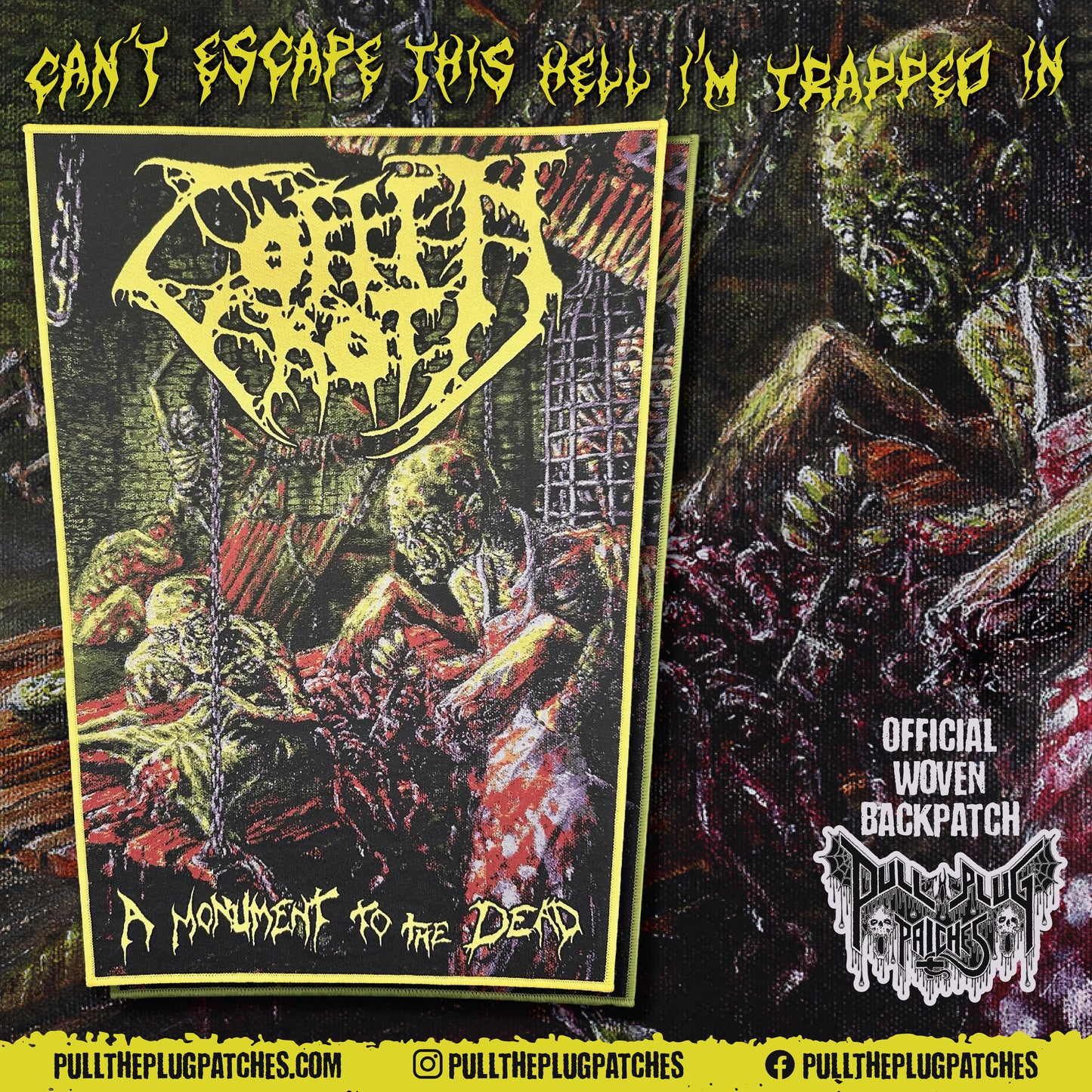 Coffin Rot - A Monument to the Dead - Backpatch