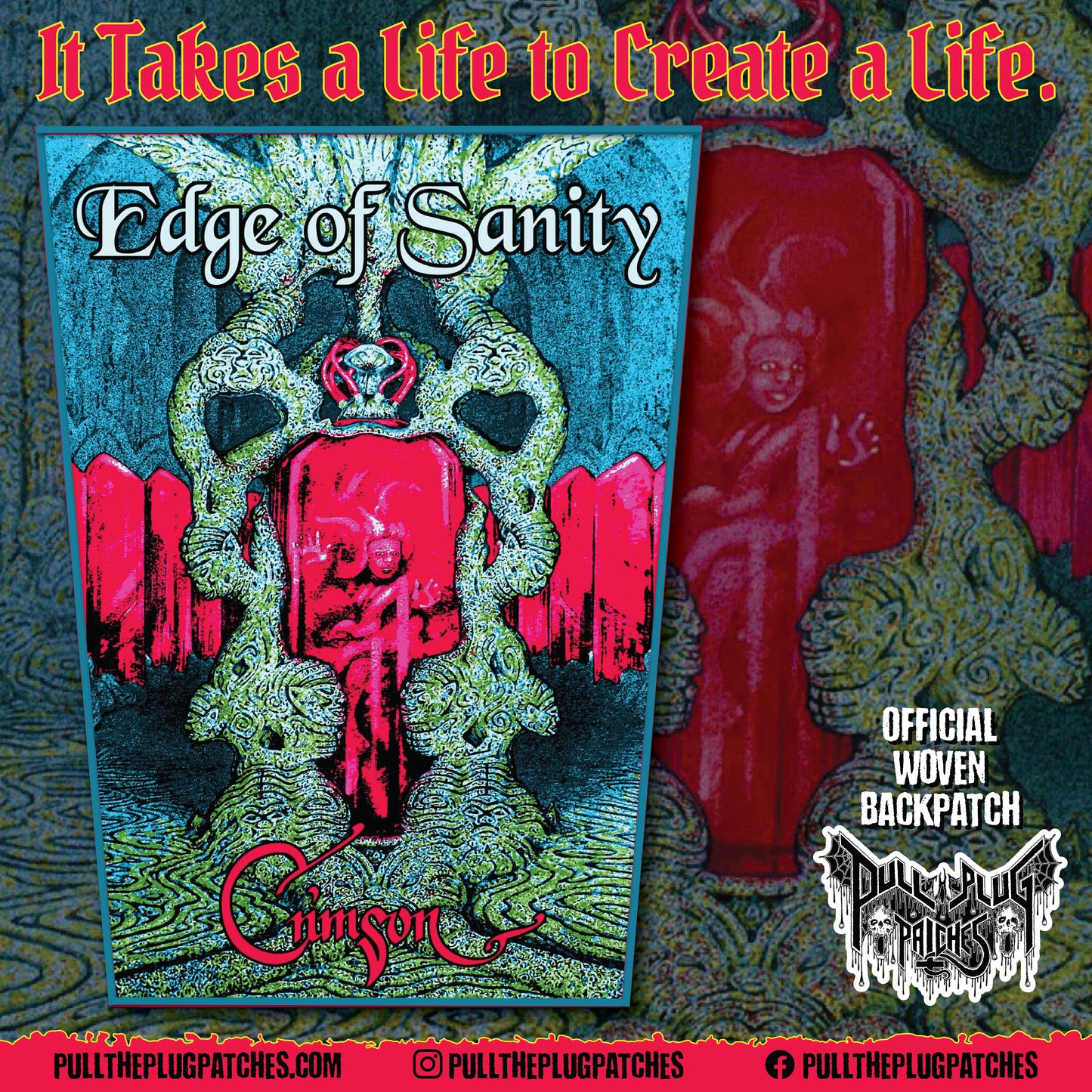 Edge Of Sanity - Crimson - Backpatch