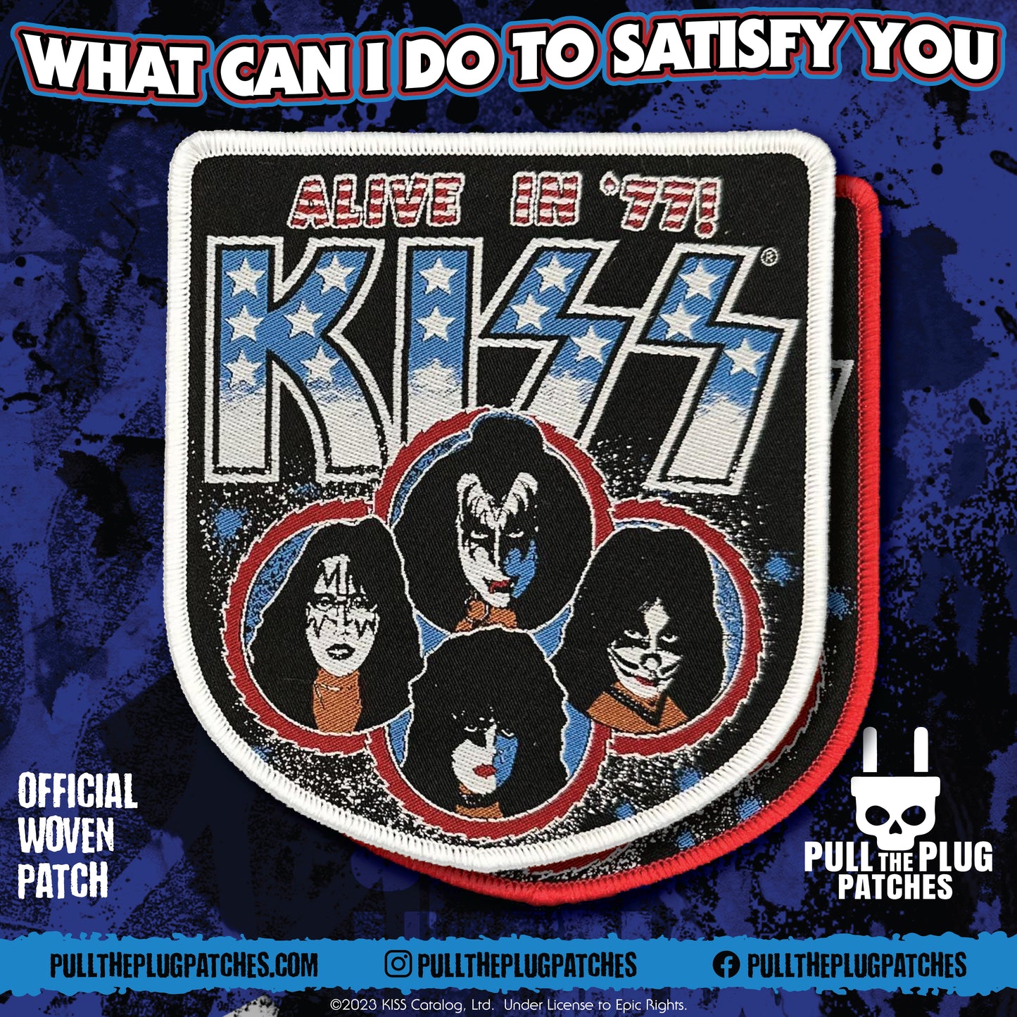 Kiss - Alive in 77 - Woven Patch