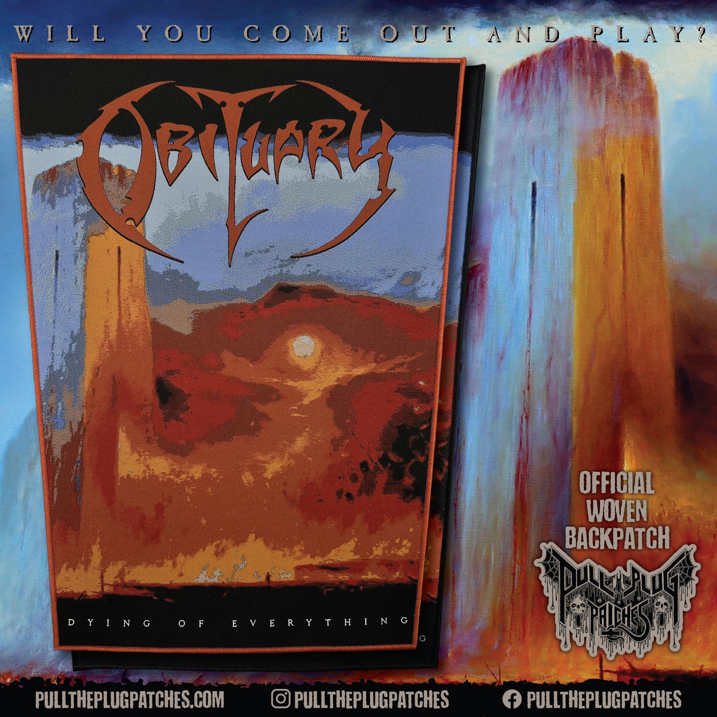 Obituary - Dying Of Everything - Backpatch