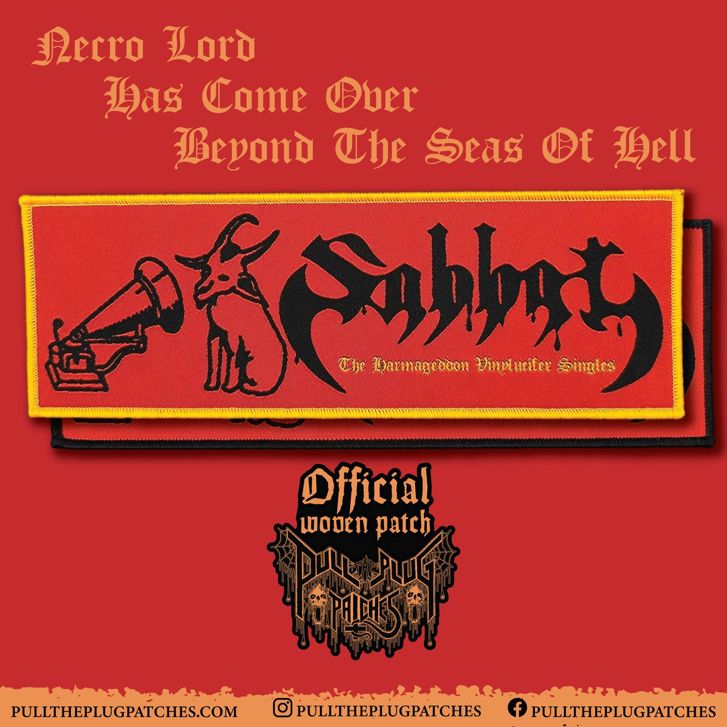 Sabbat - The Harmageddon Vinylucifer Singles - Strip Patch