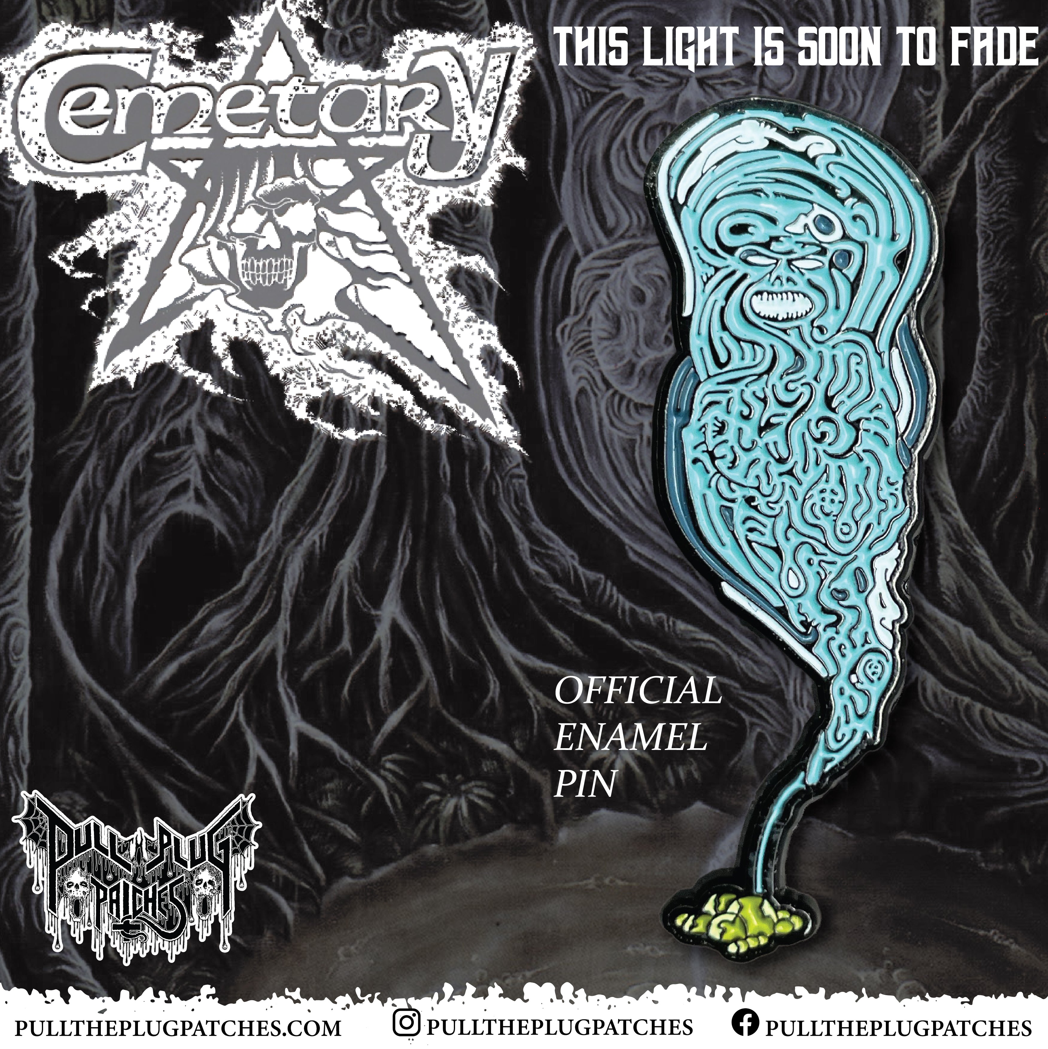 Cemetary - An Evil Shade Of Grey - Enamel Pin – Pull The Plug