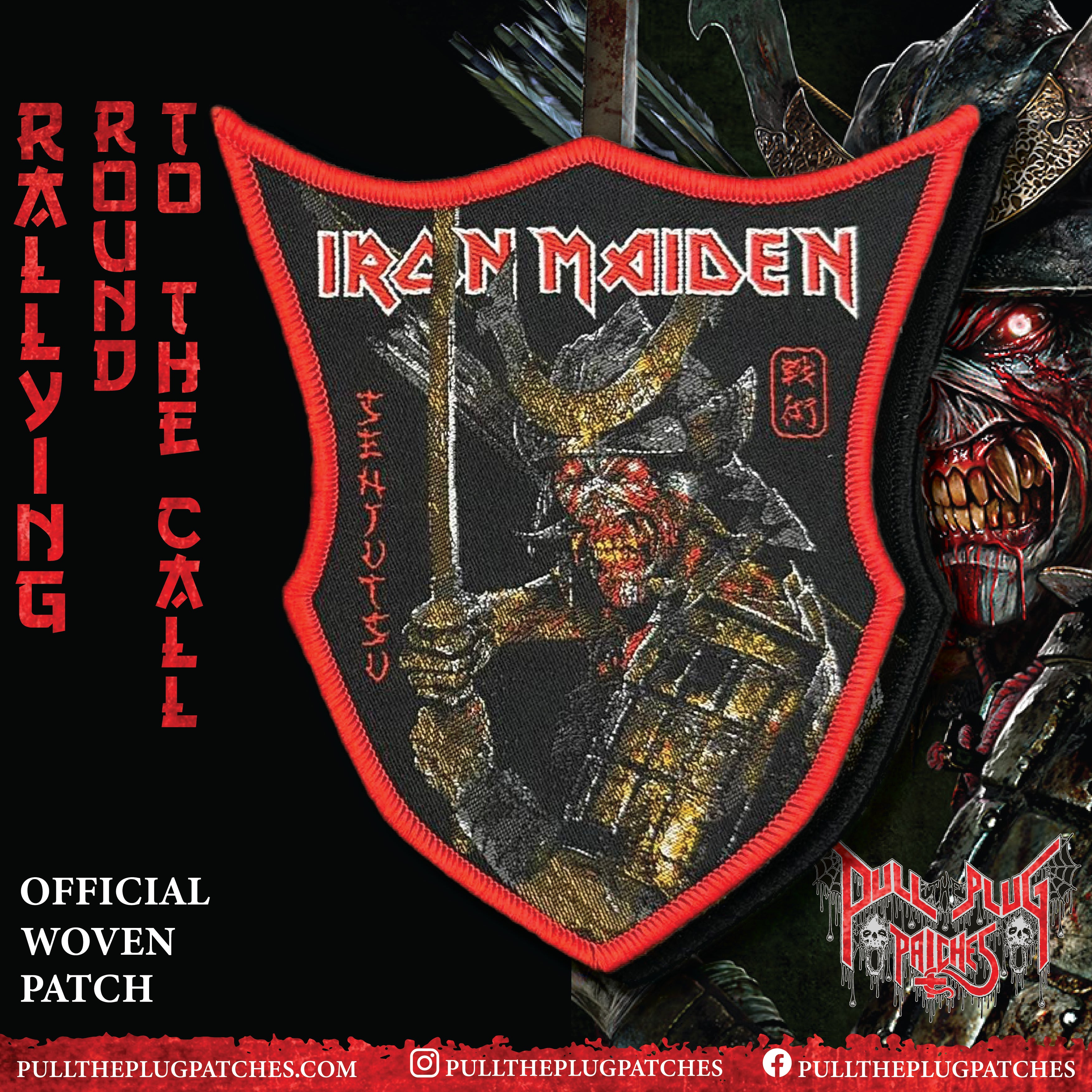 Iron Maiden LARGE SENJUTSU Back Patch RARE Custom Full 12